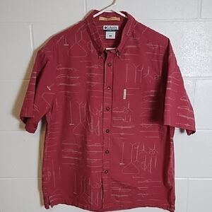 Colombia 100% Cotton Fisherman Boating Yacht Knot Print Button-down Shirt